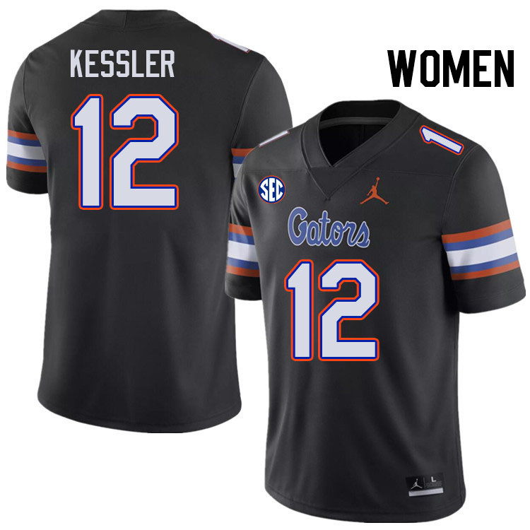 Women #12 Paul Kessler Florida Gators College Football Jerseys Stitched-Black